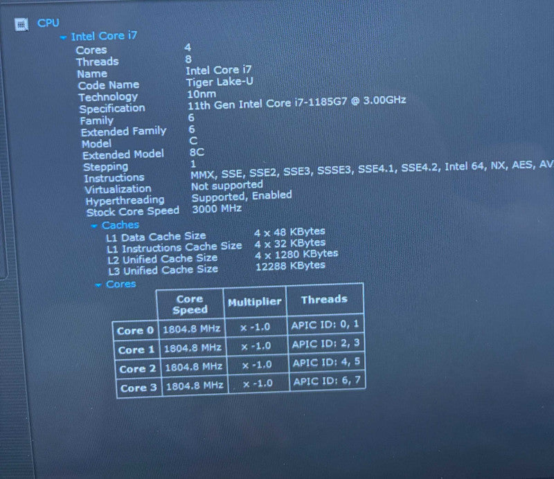 Dell Latitude 7420 TOUCH Intel Core i7-1185G7@3GHz 16GB RAM 256GB SSD  Lap200