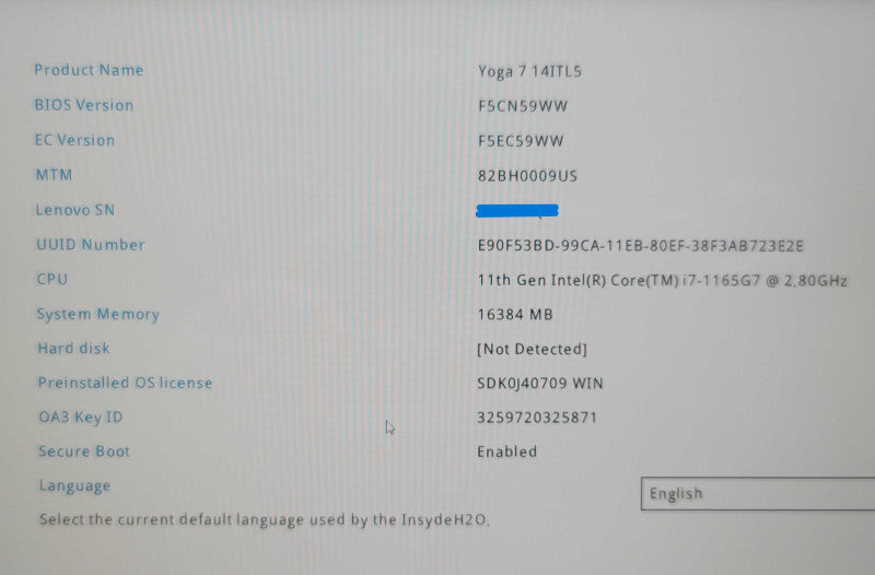 Lenovo Yoga 7 14ITLS| i7-1165G7| 16GB DDR4| NO SSD FOR PARTS/REPAIR   β Lap200