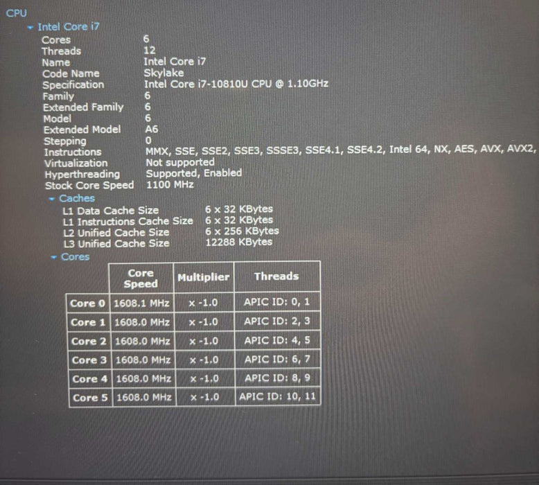 Dell Latitude 7410 TOUCH i7-10810U@1.1GHz 16GB 256SSD No Power Adapter  Lap200