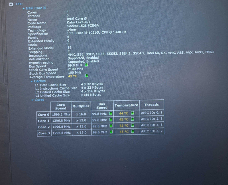 Lenovo ThinkPad E15 Intel Core i5-10210U@1.6GHz 16GB RAM 256GB SSD Q Lap200