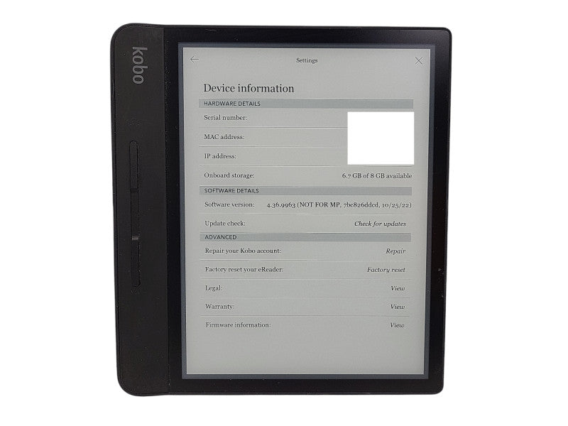 Kobo Forma 8GB N782 Wi-Fi 8in Touchscreen eBook Reader Black $