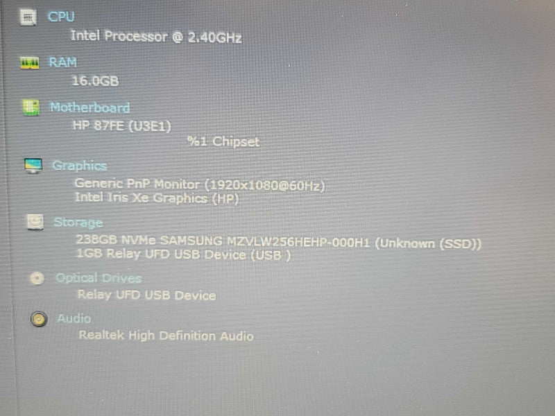 HP Laptop 15" i5-1135G7| 16GB DDR4| 256GB SSD READ β Lap200