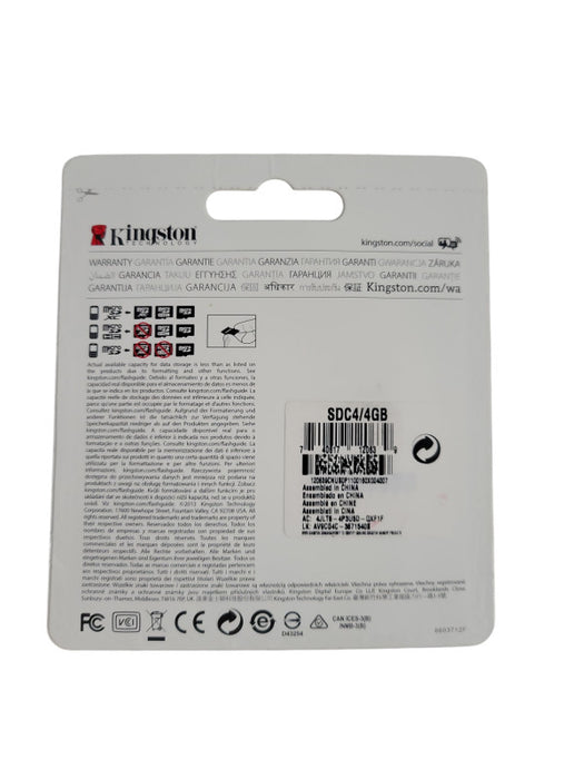 New Kingston 4GB  Memory Card Class 4 Q!