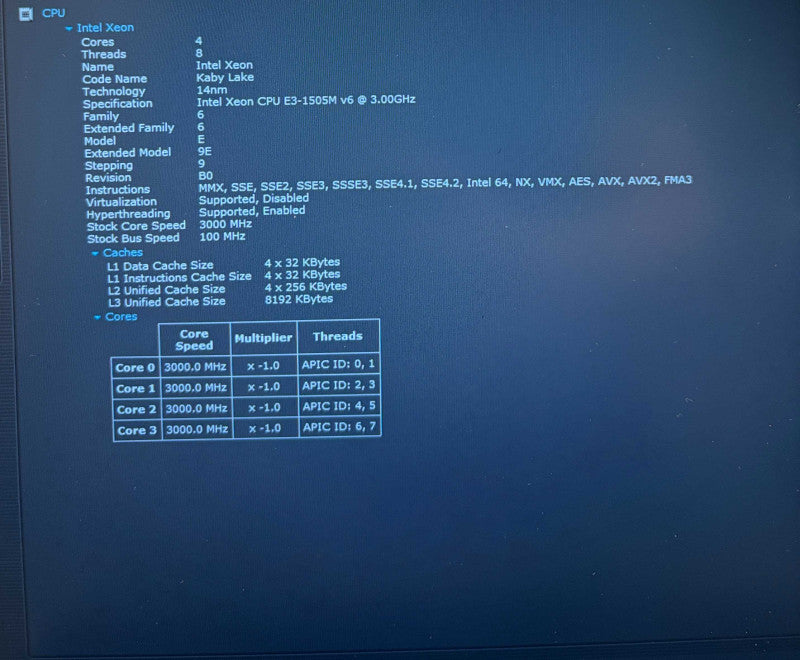 Lenovo ThinkPad P51 Xeon E3-1505M v6@3GHz QUADRO M2200 4GB GPU 32GB 500SSD.  Lap200