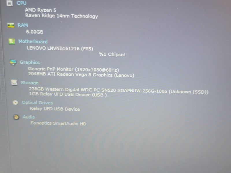 Lenovo v330-14arr| Ryzen 5 2500U| 6GB DDR4| 256GB SSD  β BudLap