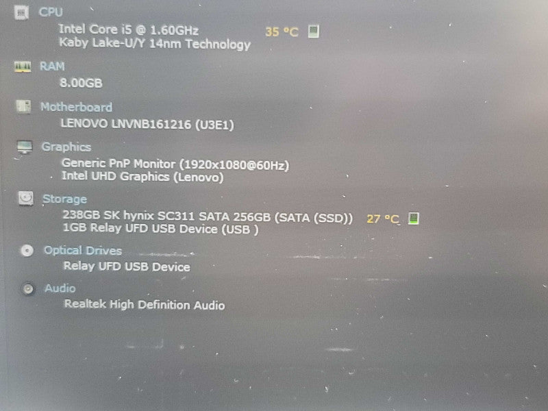 Lenovo ThinkBook 15-IML| i5-10210u| 8GB DDR4| 256GB SSD READ  β Lap200