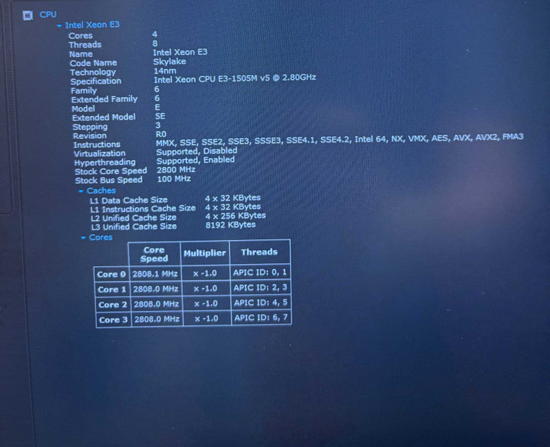 Lenovo ThinkPad P50 Xeon E3-1505M v5@2.8GHz QUADRO M2000M 4GB GPU 32GB 512SSD  Lap200