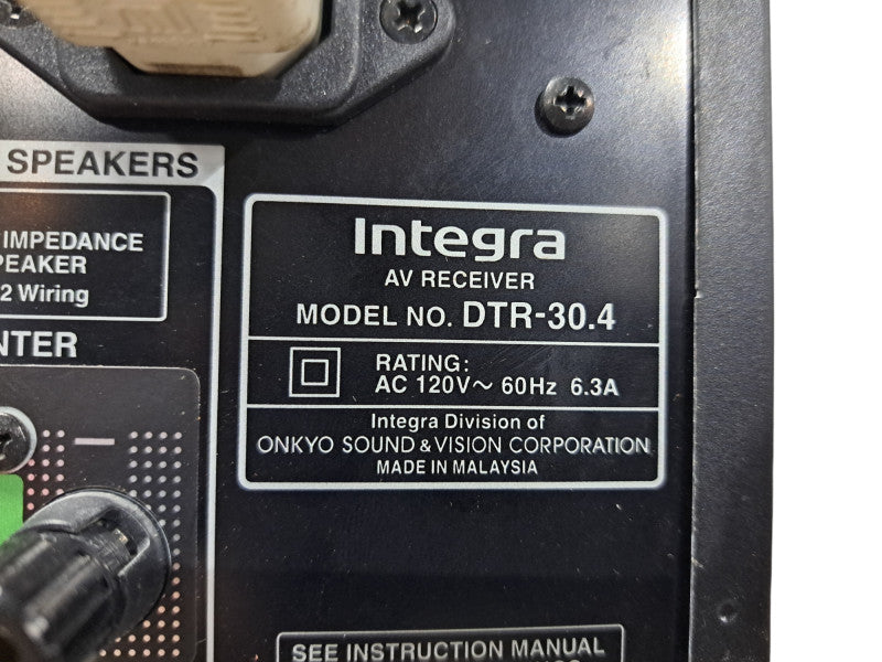 Integra DTR-30.4 7.2 Channel Network A/V Stereo Receiver