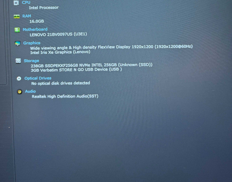 Lenovo ThinkPad T16 Gen 1 12 Gen. i5-1235U 16GB 256SSD Faulty USB Port READ!  Lap200