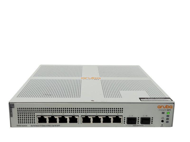 Aruba 1930 Switch 8P 1G bAse-T Class 4 PoE / 2P 1G SFP JL681A _