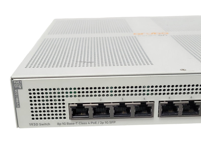 Aruba 1930 Switch 8P 1G bAse-T Class 4 PoE / 2P 1G SFP JL681A _