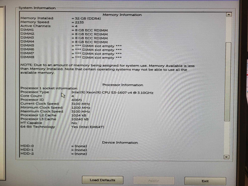 Dell Precision T5810 | Xeon E5-1607 v4 @ 3.10GHz 4C, 32GB DDR4, No HDD's/GPU $