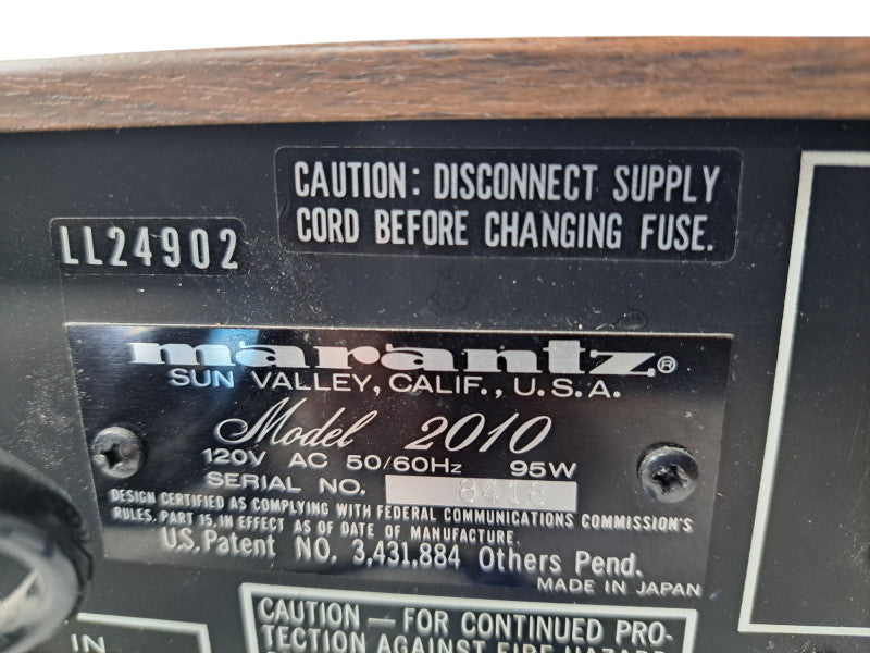Vintage Marantz Model 2010 Stereophonic Receiver READ Please
