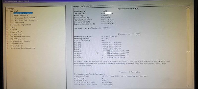 Dell Precision T5810, Xeon E5-1607 v4 3.1GHz, 32GB DDR4, AMD FirePro W7100 _