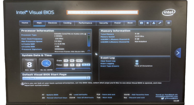 Intel NUC7i3BNK Mini PC | Core i3-7100U | 8GB DDR4 | No HDD