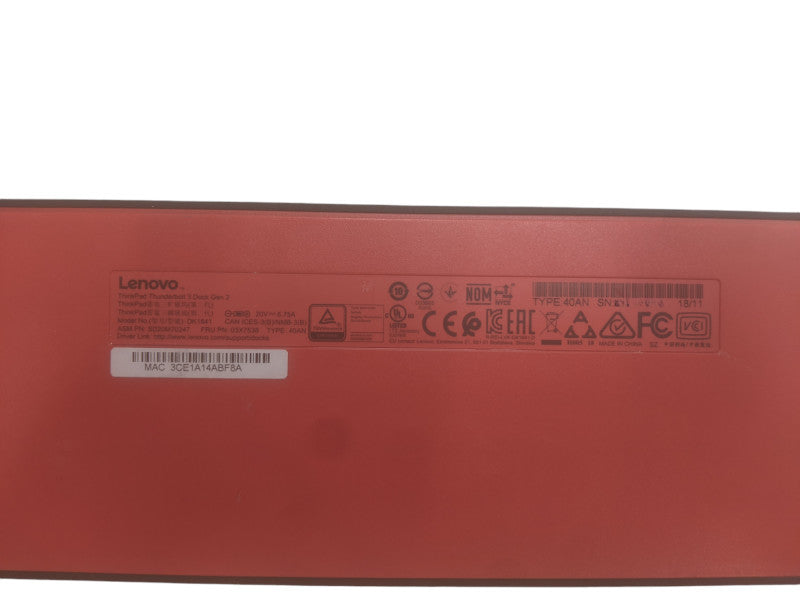 Lenovo ThinkPad Thunderbolt 3 Dock Gen 2 | DK1841 | 40AN | w/ 135w Adapter