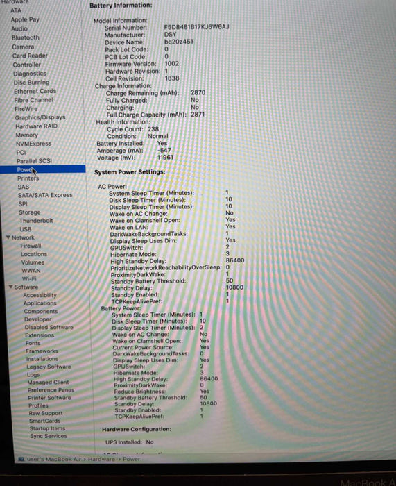 Apple MacBook Air 13" 2018 i5-8210Y 16GB RAM 256GB SSD READ!