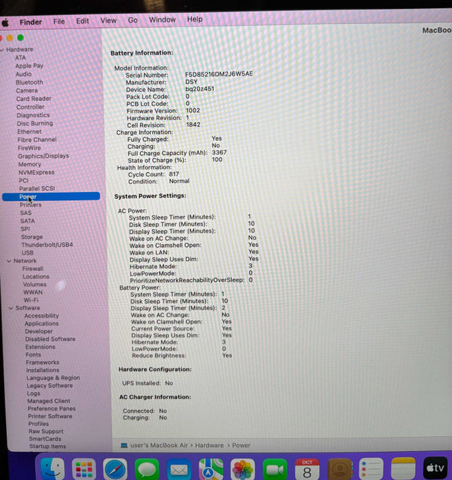 Apple MacBook Air 13" 2018 i5-8210Y 8GB RAM 256GB SSD READ!