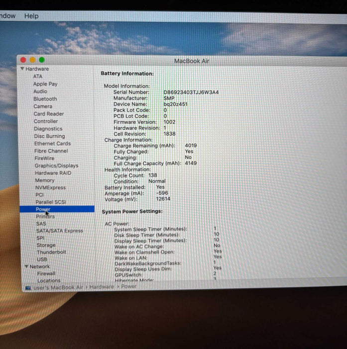 Apple MacBook Air 13" 2018 i5-8210Y 16GB RAM 256GB SSD READ!