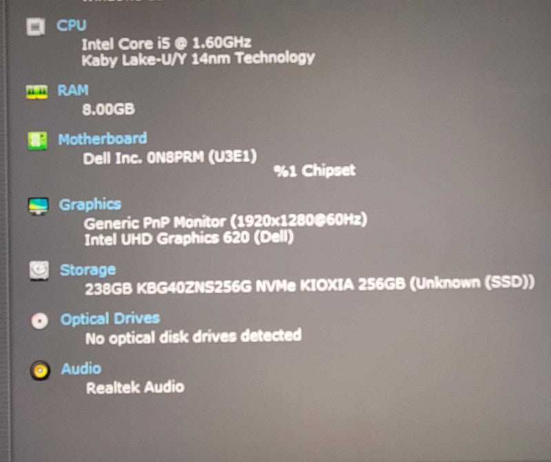 Dell Latitude 7200 2-in-1 Touch i5-8365U 8GB RAM 256GB SSD No Power Adapter _ Lap200