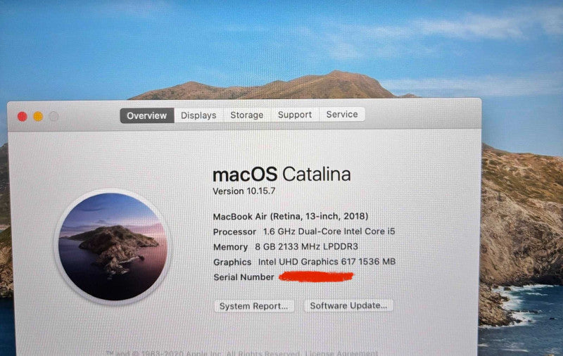 Apple MacBook Air 13" 2018 i5-8210Y 8GB RAM 256GB SSD READ!