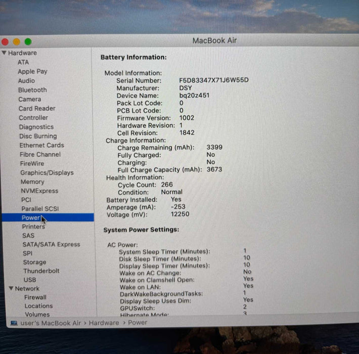 Apple MacBook Air 13" 2018 i5-8210Y 8GB RAM 256GB SSD READ!