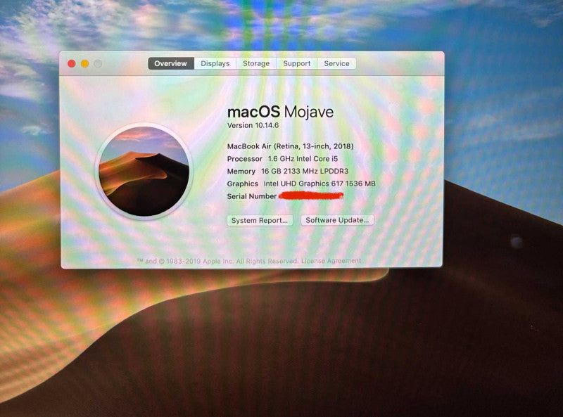 Apple MacBook Air 13" 2018 i5-8210Y 16GB RAM 256GB SSD READ!