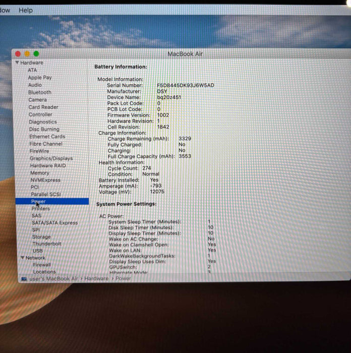 Apple MacBook Air 13" 2018 i5-8210Y 16GB RAM 256GB SSD READ!