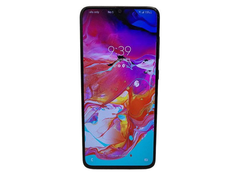 Samsung Galaxy A70 128GB (SM-A705W) smart phone READ $