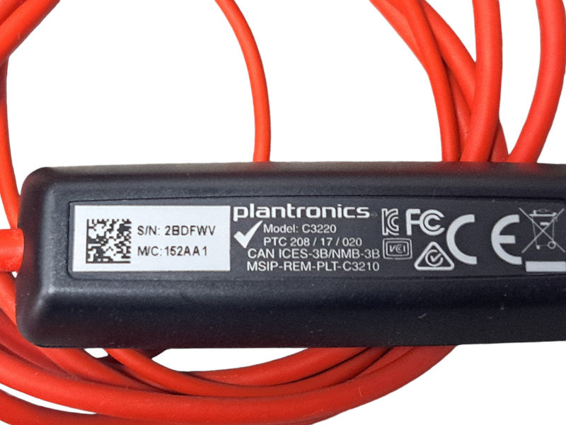 Plantronics C3220 USB-A Headset Noise Cancelling Microphone Q