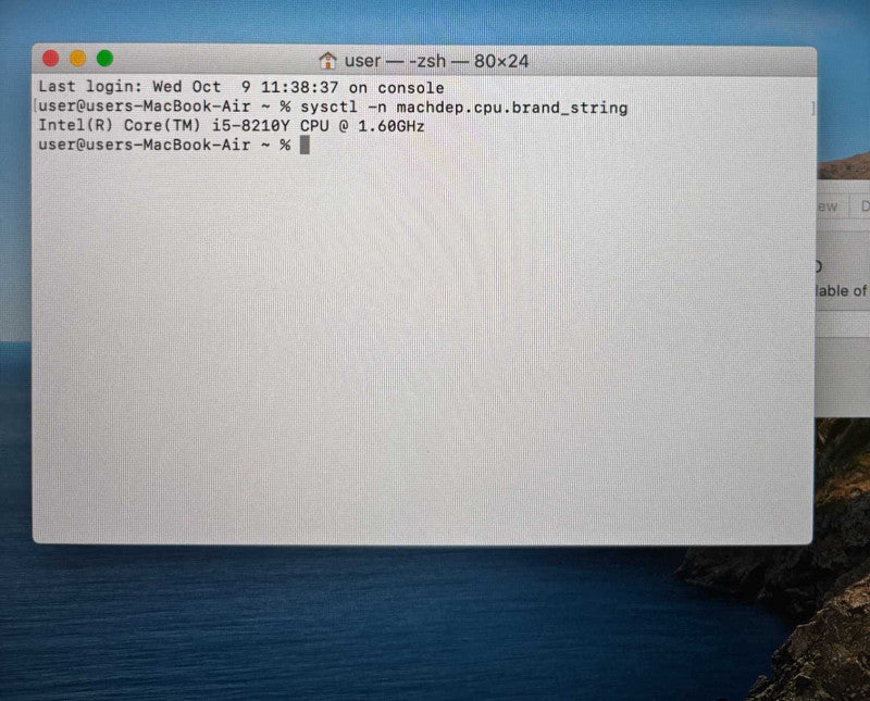 Apple MacBook Air 13" Retina 2018 i5-8210Y@1.6GHz 8GB 256SSD No Power Adapter