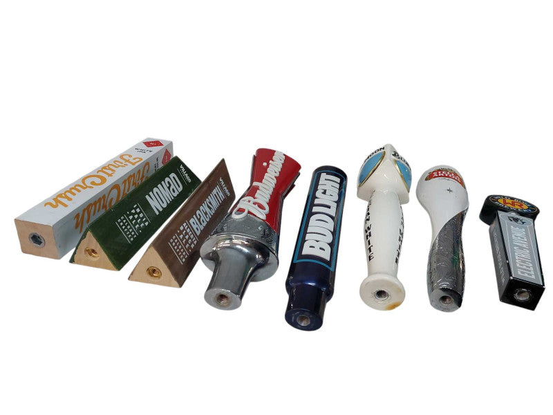 Bundle of 8 Draft Pull Down Handle Collection of Different Beer Brands   =