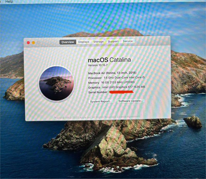Apple MacBook Air 13" Retina 2018 i5-8210Y 16GB 256SSD Faulty Battery READ  Lap200