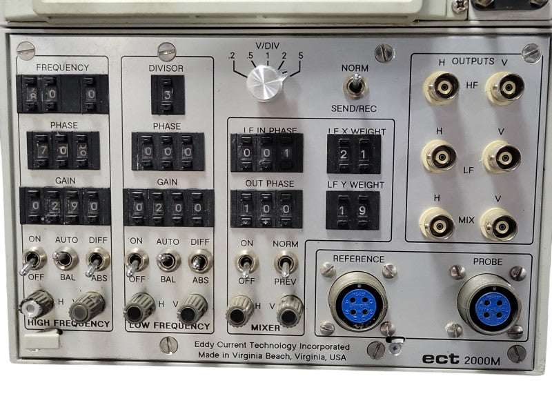 eddy current Technology ECT2000M Tektronix 5111A storage oscilloscope, READ _