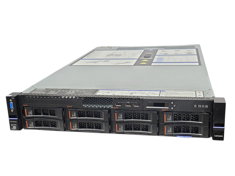 Lenovo HX Series 8695 2U, 2x Xeon E5-2630V4, 64GB DDR4, 2x PSU, 8x 3.5" Trays _