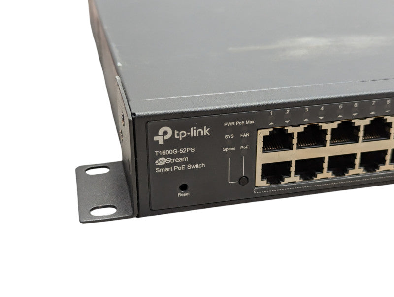 TP-LINK JetStream PoE+ T1600G-52PS 52 Ports 48GbE SFP Smart Web Managed -