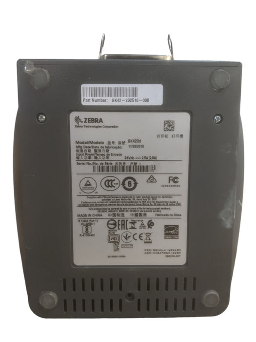 Zebra GK420d | GK42-202510-000 | Thermal Label Printer | No Adapter