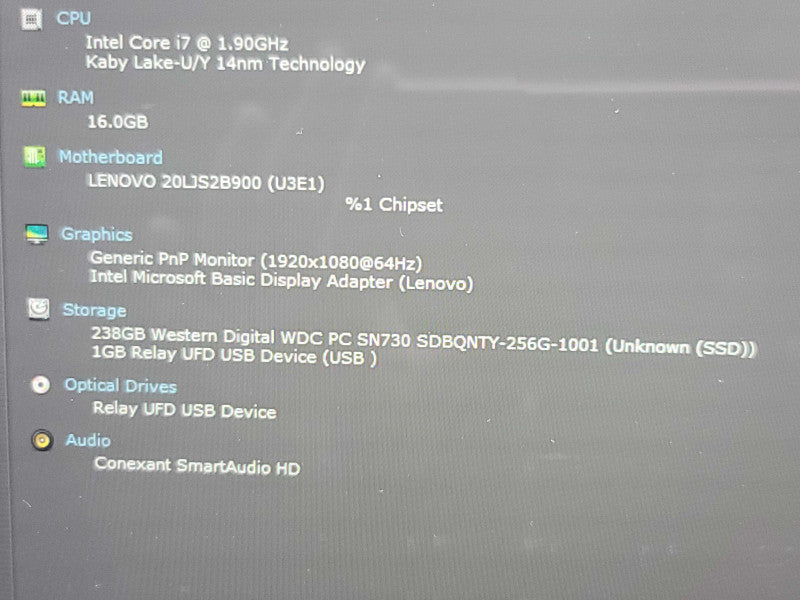 Lenovo Yoga X380| i7-8650U| 16GB DDR4| 256GB SSD  β BudLap