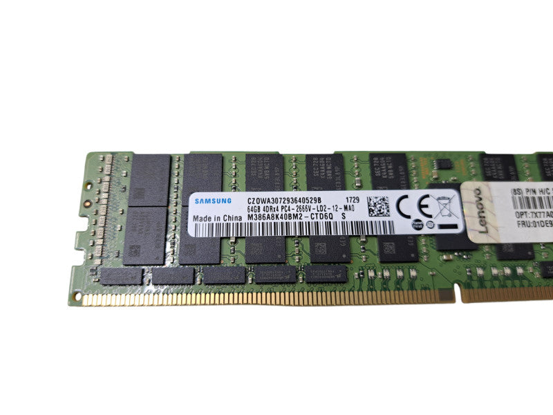 Samsung 64GB 4DRx4 PC4-2666V-LD2-12 | DDR4 Server Memory Q
