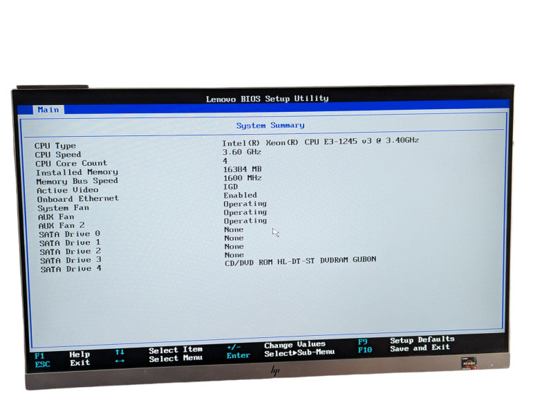 Lenovo ThinkServer RS140 Intel Xeon E3-1245 v3 @ 3.40Ghz 16GB RAM  -