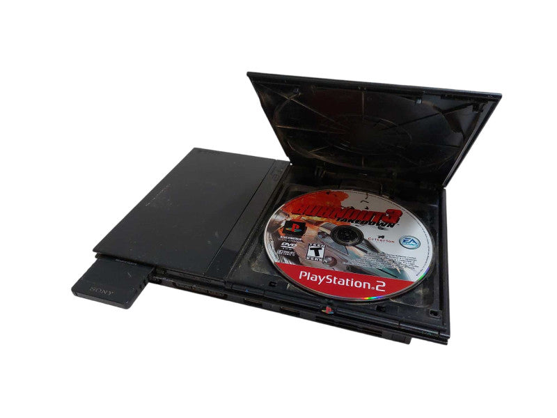 Sony Playstation 2 Slim Black with Sony Memory Card Model:SCPH-79001  =