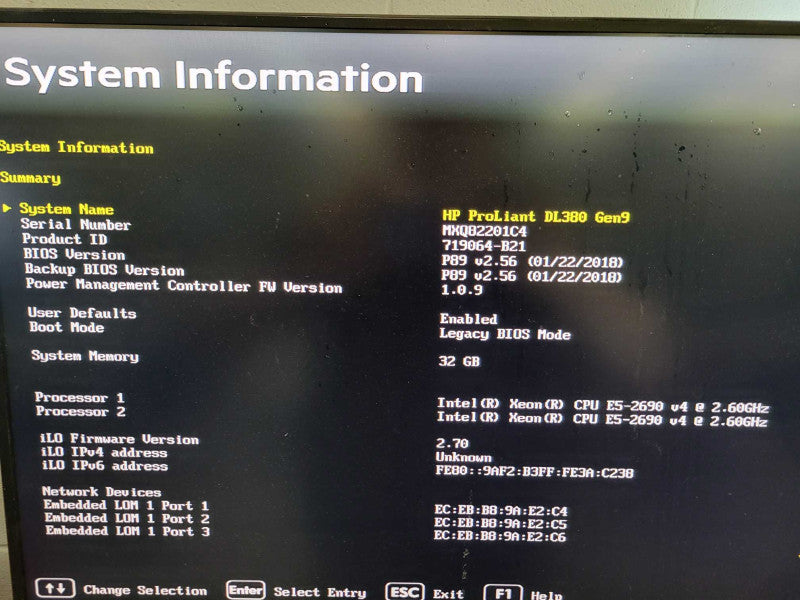 HP ProLiant DL380 Gen9 -2x Xeon E5-2690 v4 | 32GB RAM | NO HDD | P440ar %\t %