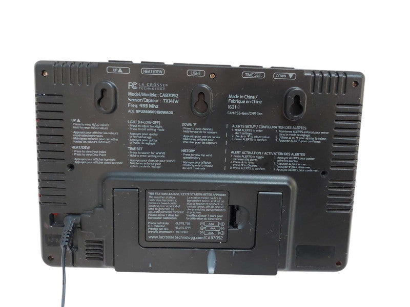 La Cross Technology Wind Speed Weather Station Model: CA87092 =