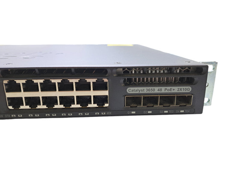 Cisco WS-C3650-48FD-S V05 | 48-Port Gigabit PoE+ 2X10G Network Switch | 2x 1025W PSU