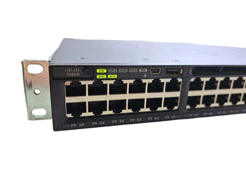 Cisco WS-C3650-48FD-S V05 | 48-Port Gigabit PoE+ 2X10G Network Switch | 2x 1025W PSU