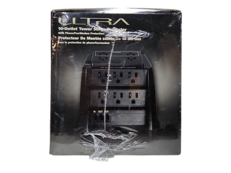 Ultra ULT31572 6 ft. 10 Outlets Surge Protector w/ Modem & Fax Protection