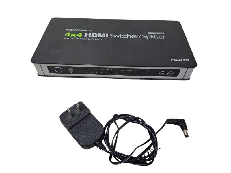 Monoprice 4x4 HDMI Switcher/Splitter HDX-404E W/Adapter