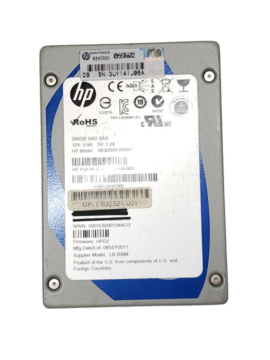 200GB SAS 2.5" 15mm 6GB/s HP / Samsung SSD - Assorted models Q+