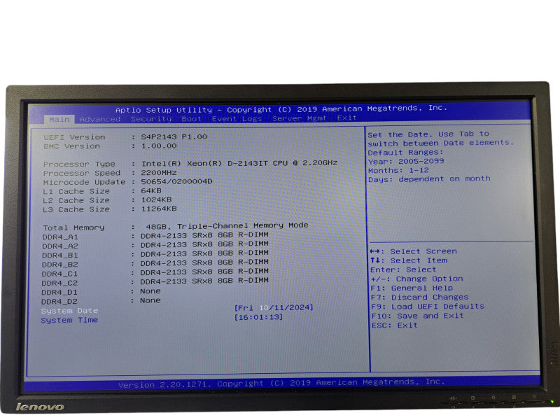 Datto S4P10 1U 4x 3.5" Server | Xeon D-2143IT @2.20GHz, 48GB DDR4, No HDD's