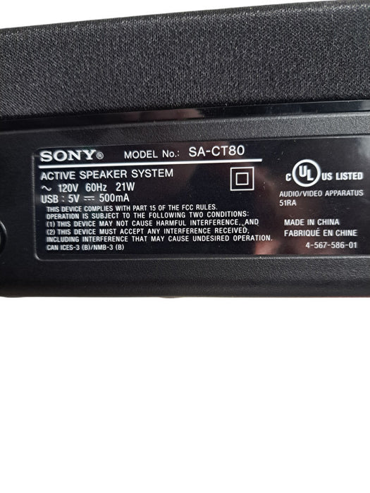 Sony SA-CT80 Surround Sound Bluetooth Active Speaker System w/ Dolby Digital